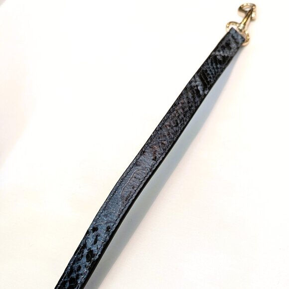 Coach Morgan Navy Leather Satchel Shoulder Bag w/Python Trim   F35887 - Picture 8 of 8